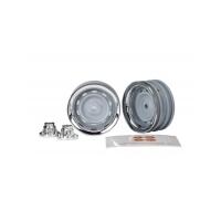 TRAXXAS WHEELS 1.9', CHROME(2), CENTER CAPS(2), DECAL SHEET - 38-8165