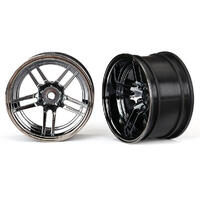 TRAXXAS WHLS 1.9' SPLIT-SPOKE BLK CHR (WIDE, REAR) (2) - 38-8372
