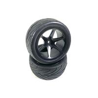 1:10 BUGGY WHEEL SET 6-SPOKE/STREET REAR BLACK (2)