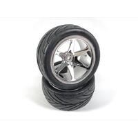 1:10 BUGGY WHEEL SET 6-SPOKE/STREET REAR CHROME (2)