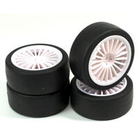 WHEEL SET ONROAD "20 SPOKE / SLICK" WHITE 1:10 (4 PCS)