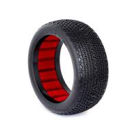 AKA TYPO 1/8 SUPER SOFT LONG WEAR BUGGY TYRES WITH RED INSERTS, 2PCS