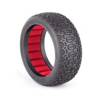 AKA CHAINLINK 1/8 SUPER SOFT LONG WEAR BUGGY TYRES WITH RED INSERTS, 2PCS