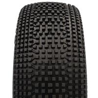 AKA COMPONENT 2AB 1/8 SOFT LONG WEAR BUGGY TYRES WITH RED INSERTS, 2PCS
