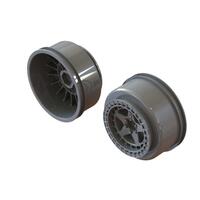 ARRMA SC 2.2IN / 3.0IN WHEEL 14MM HEX GUN METAL, 2PCS, AR510126