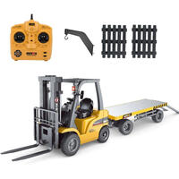 HUINA 1/10 RC FORKLIFT W/ FLAT BED TRAILER