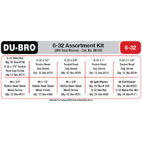 6-32 HARDWARE ASSORTMENT KIT (204 PCS SET)
