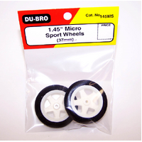 DUBRO 145MS 1.45IN MICRO SPORT WHEELS (1 PAIR PER CARD)
